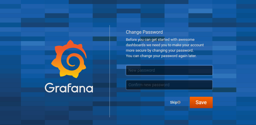 Grafana change password